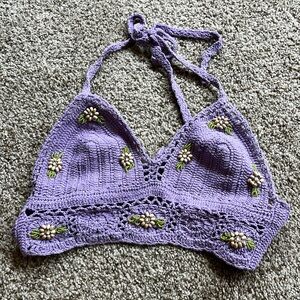 crochet hippie halter top💙